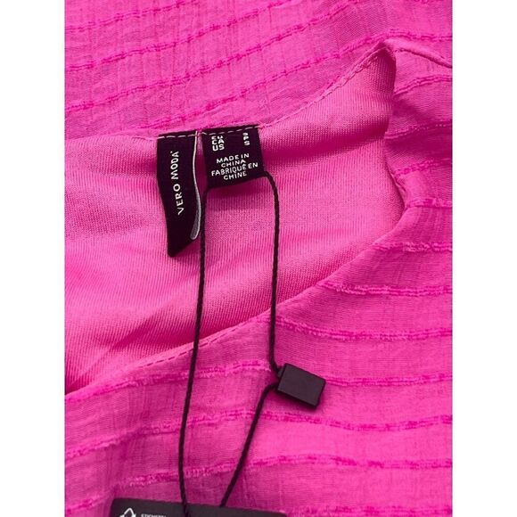 Vero Moda VMALMA O-neck Textured Blouse, Pink, Sz. S - Picture 14 of 15